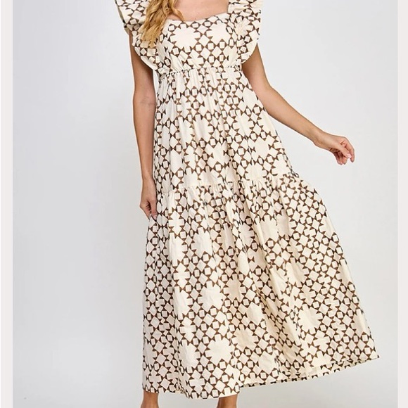 See and Be Seen Embroidery Tiered Dress - Picture 2 of 2